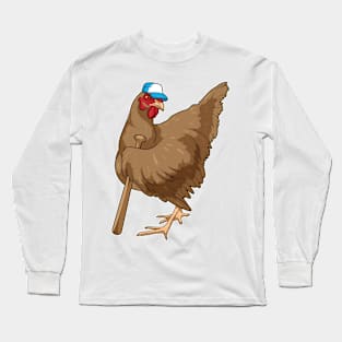 Chicken Baseball Baseball bat Long Sleeve T-Shirt